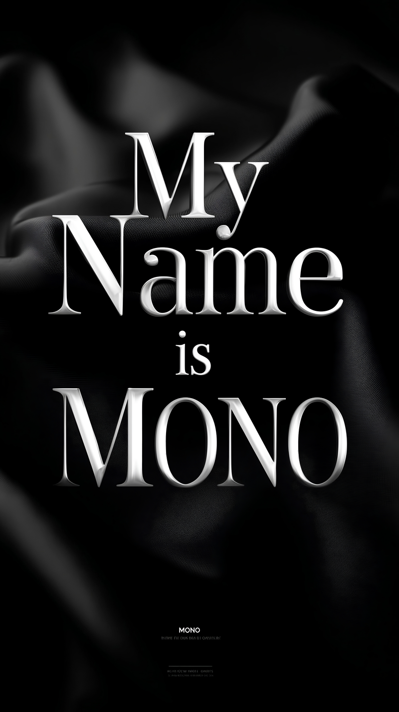 "MY NAME IS MONO"